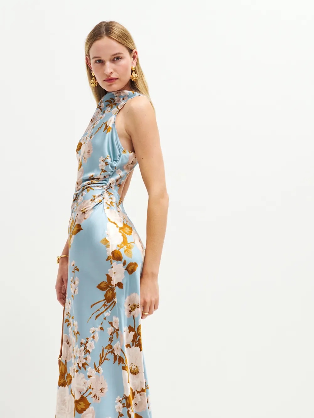 Reformation Casette Silk Dress 0 - Picture 2 of 6